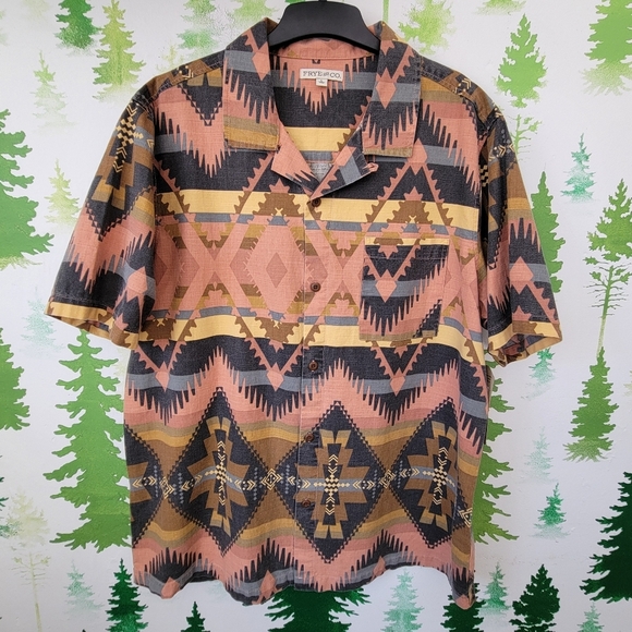 Frye and Co. Big and Tall  Regular Fit Short Sleeve Button-Down Shirt. - Picture 2 of 8